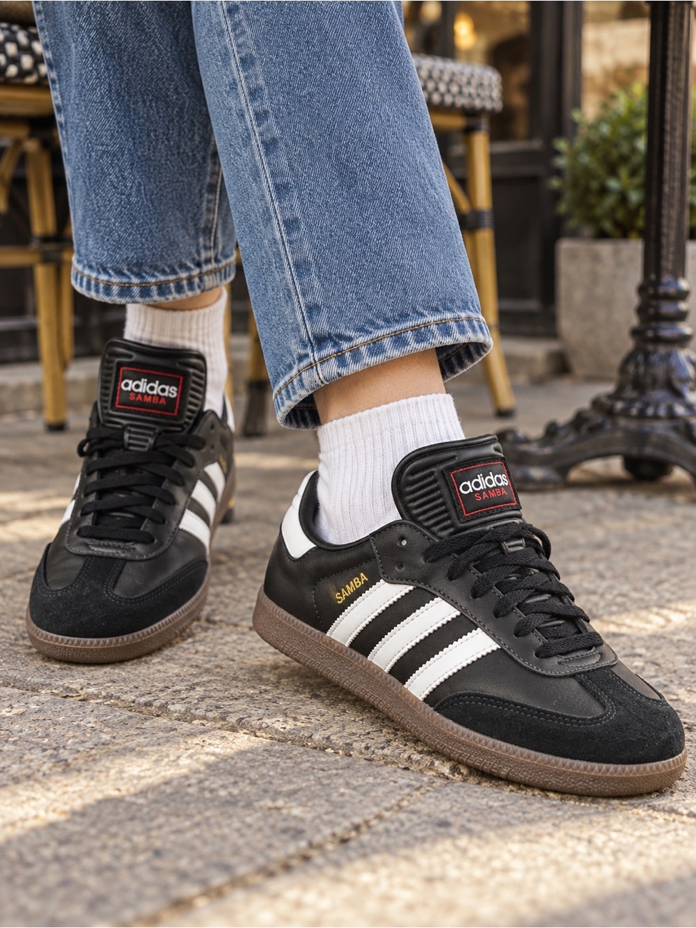 Adidas Samba Black White Gum Sneakers Men’s 8 / Women’s 9